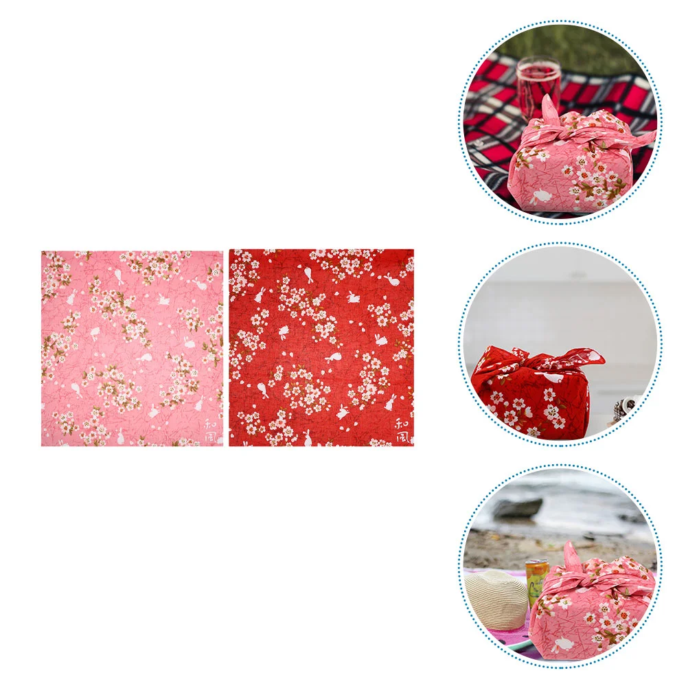 2pcs Decorative Wrapping Cloth Meal Wrapping Cloth Packing Cloth Decor