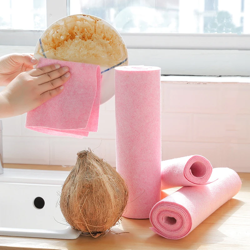 

1/3/5Pcs Coconut Shell Dishcloth Microfiber Kitchen Towel Absorbent Non-stick Oil Rags Washing Dishes Home Cleaning Dishcloth