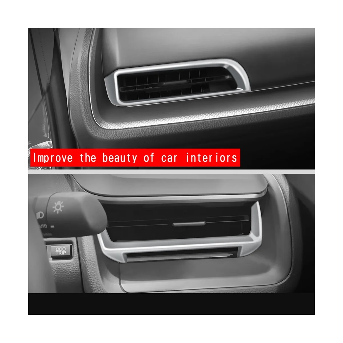 Автомобильная Серебристая консоль кондиционера решетчатая рамка для Toyota Prius 60