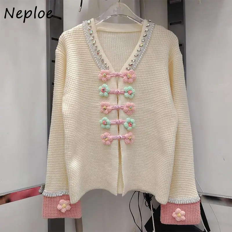 Neploe Minority женские топы с 3D украшением и бисером в китайском стиле бриллиантами