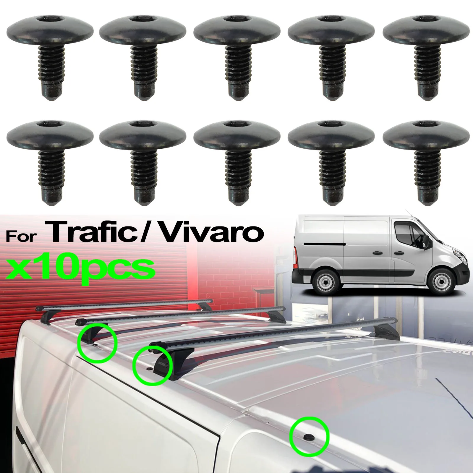 

10 шт. для Opel Vauxhall Vivaro Renault Trafic грузовики Fiat Talento Nissan Primastar отверстия для багажника на крышу панель заглушки винты болты