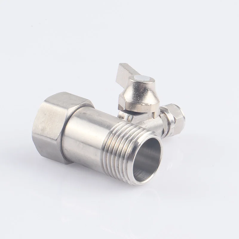 Шаровой кран для водоочистителя 1/4 дюйма 3/8 1/2 PE 3-ходовой адаптер из нержавеющей