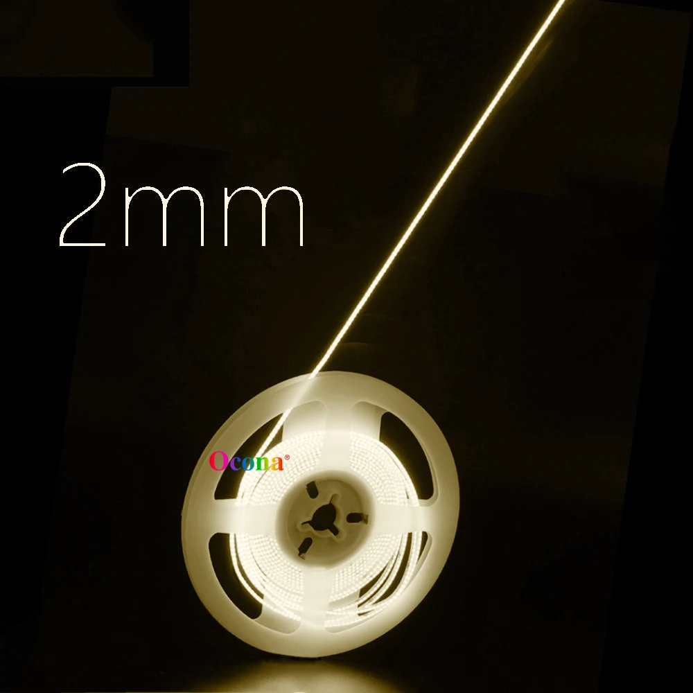 

OCONA COB светодиодная лента 2 мм 12 В теплый/холодный белый