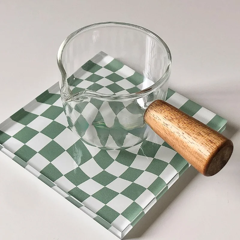 Cup Coaster Placemats for Cups Checkerboard Dinner Mat Nordic Home Photography Props Mats and Pads Mug |