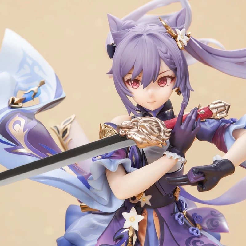 

32cm Genshin Impact Keqing Animation Character Action Doll Pvc Statue Model Kawaii Jewelry Anime Pretty Girl Ornament Toy Gift
