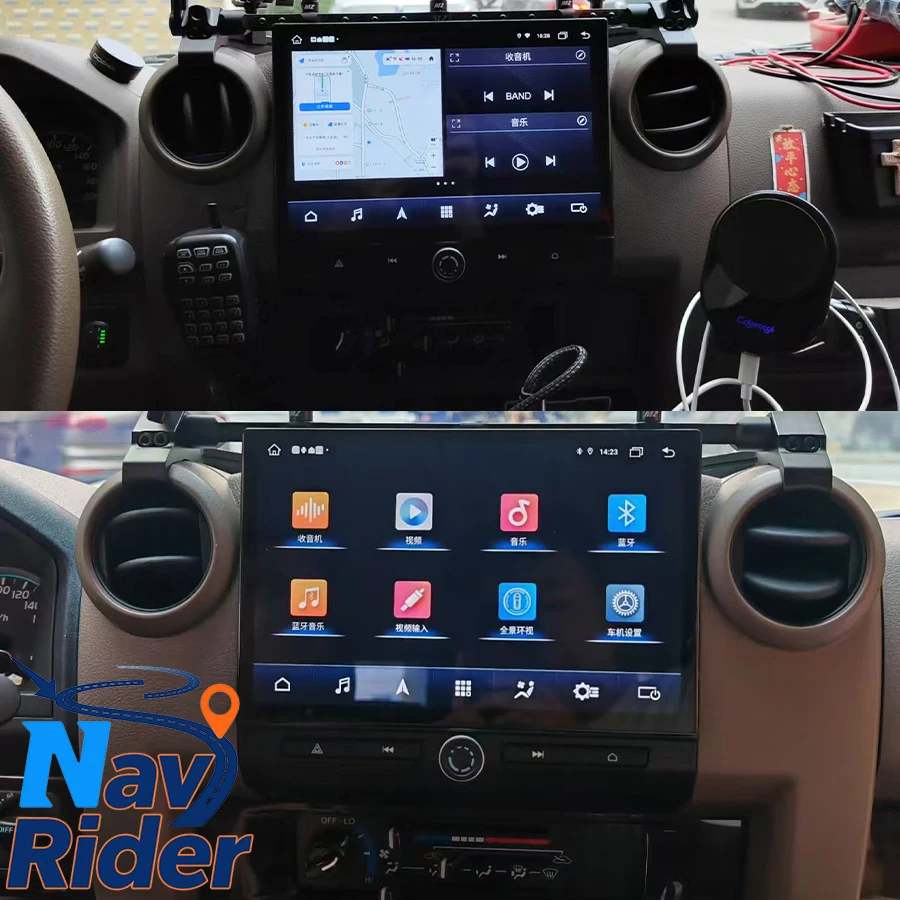 Фото Android-навигация 11,5 дюймов для Toyota Land Cruiser LC70 LC76 LC79 2007-2024 головное устройство Carplay стерео экран мультимедийный плеер №1