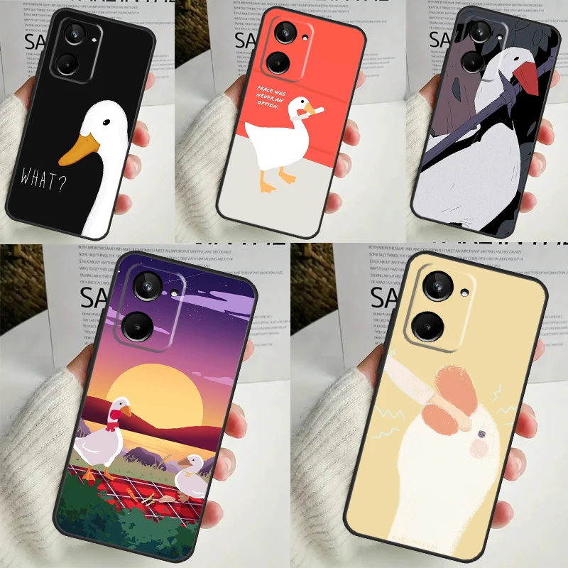 Чехол с забавным рисунком гуся для Realme C55 C53 C51 C35 C33 C30 C67 C21Y C25s C15 9 10 12 11 Pro Plus GT Neo5