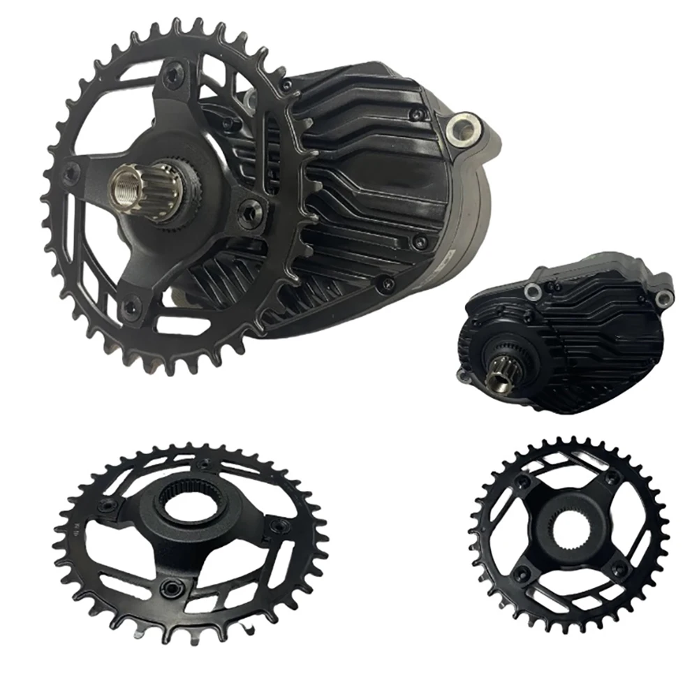 

For-Bafang Motor Four-claw Base MidMotor Spider ChainRing Adapter 104BCD With 34T-40Tchainring Adapter For M500 M510 M600 M620