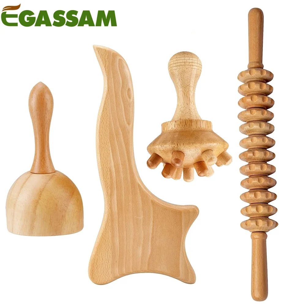 Деревянная Массажная Палочка Для Терапии Тела Лимфодренажный Массажер