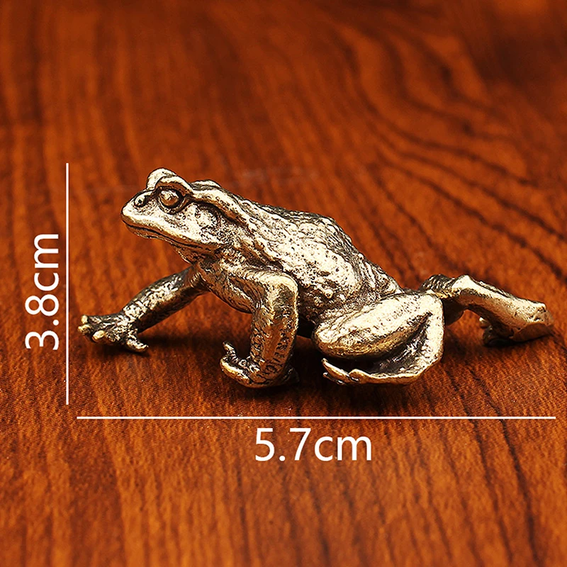 

Цельный орнамент в виде лягушки, латунные фигурки жабы, миниатюры, чайный стол для домашних животных, игрушки, украшения, поделки, аксессуары «сделай сам», статуи счастливых животных
