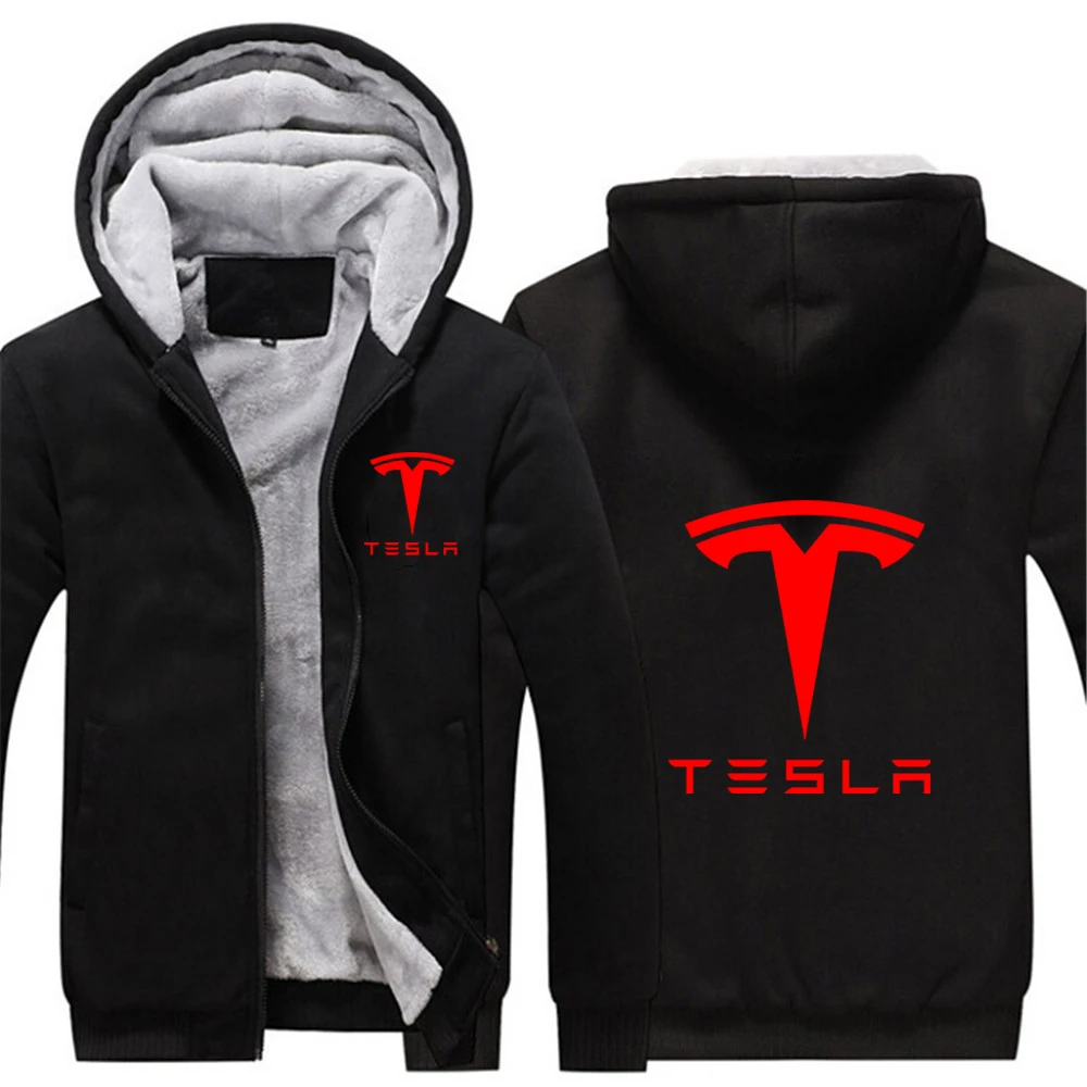 

Tesla Printed 2023 New Winter Hight Quality Thicken Parkas Men's Hooded Overcoat Harajuku Jacket Warm Casual Padded Coats