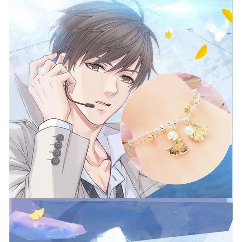 

Женский браслет, браслеты для влюбленных и продюсеров, браслеты с листьями Гавина гинкго, Женские аниме ювелирные изделия ручной работы для...