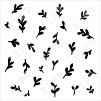 2022 new hot sale layering stencils barberry buds 6x6 stencil reusable crafts mold diy paper card drawing scrapbooking coloring