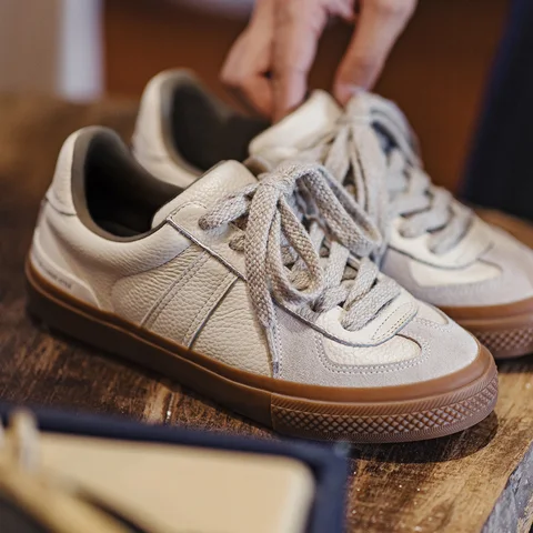 Мужские повседневные тренировочные туфли из натуральной кожи Maden, универсальные удобные дышащие низкие кроссовки, уличная повседневная обувь