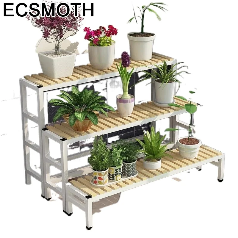 

Table Para Plantas Wood Estanteria Escalera Ladder Garden Shelves For Plant Rack Dekoration Balcony Shelf Outdoor Flower Stand