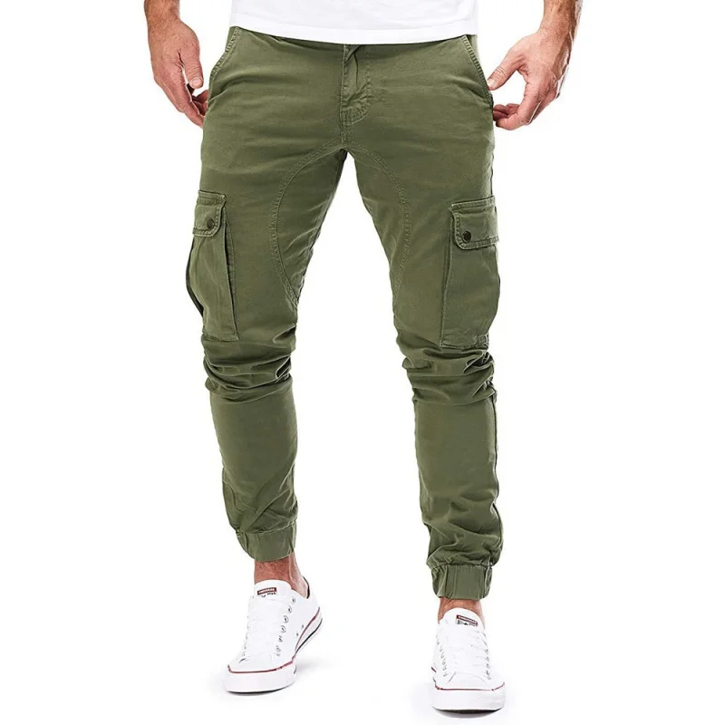 Men Cargo Military Pants Autumn Casual Skinny Pants Army Long Trousers Joggers Sweatpants  Sportswear Camo Pants Trendy