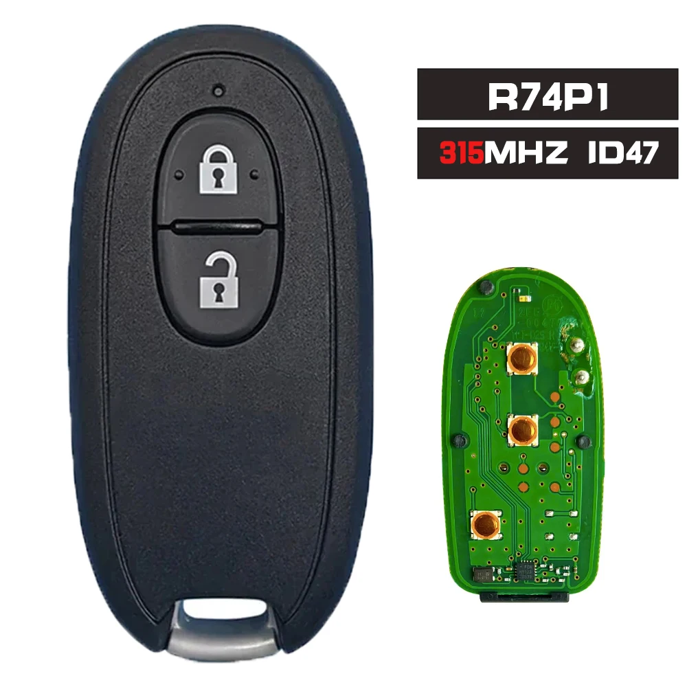 

Оригинальный смарт-ключ DIYKEY FCCID: R74P1 с дистанционным управлением, 315 МГц, чип PCF7953 / HITAG 3/47, для российского рынка, для Suzuki Alto Wagon