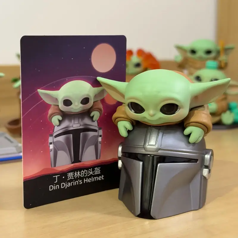 Фото В наличии: Оригинальная серия POPMART Grogu Tiny But Mighty, коллекционная фигурка Grogu из аниме, игрушка-сюрприз в закрытой коробке, подарок №3
