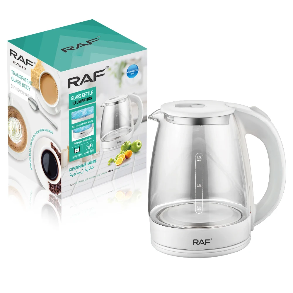 

Electric Kettle,2L Borosilicate Glass Tea Kettle with LED Light,Auto Shut-Off & Boil-Dry Protection Cordless Kettle Fast Boiling