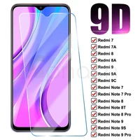 9d protection glass for xiaomi redmi 9 9a 9c 8 8a 7 7a tempered screen protector redmi note 7 8 8t 9s 9 pro safety glass film