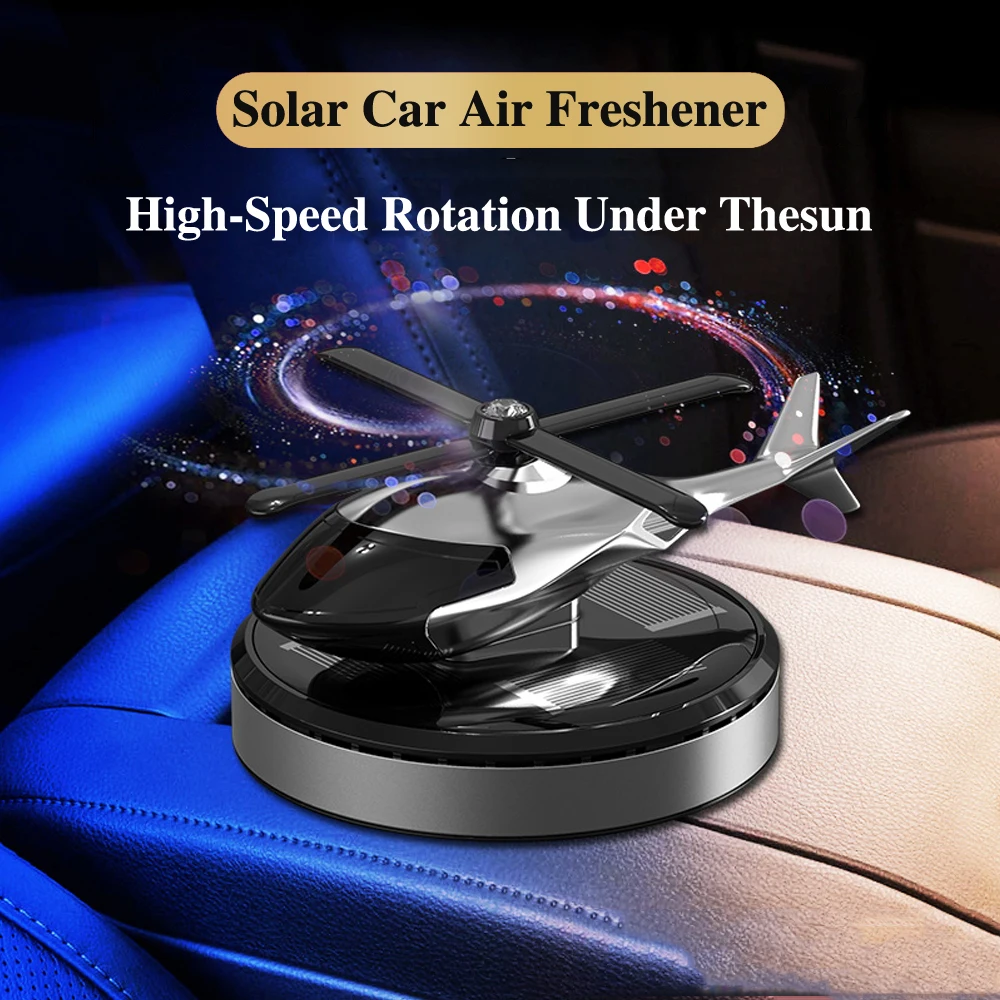 

Solar Car Air Freshener Flavoring Interior Accessories Helicopter Propeller Fragrance Deodorant Perfume Diffuser Car Supplies