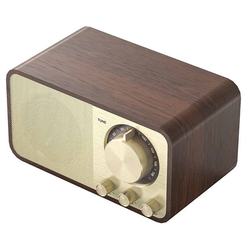 

Громкоговоритель в стиле ретро Wooden Bluetooth 5,0 Speaker Wireless FM Radio Plug-In Speaker для ПК, ноутбука