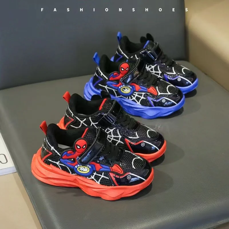 

New Kids Boys Casual Shoes Baby Girls Sneakers Cartoon Spiderman Kids Girls Running Mesh Sport Infantil Toddler Breathable Shoes