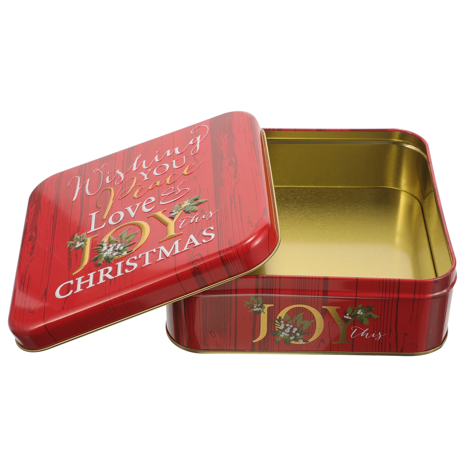 

Christmas Tinplate Cookie Tin Candy Biscuits Treat Box Small Gift Case Xmas Party Favor