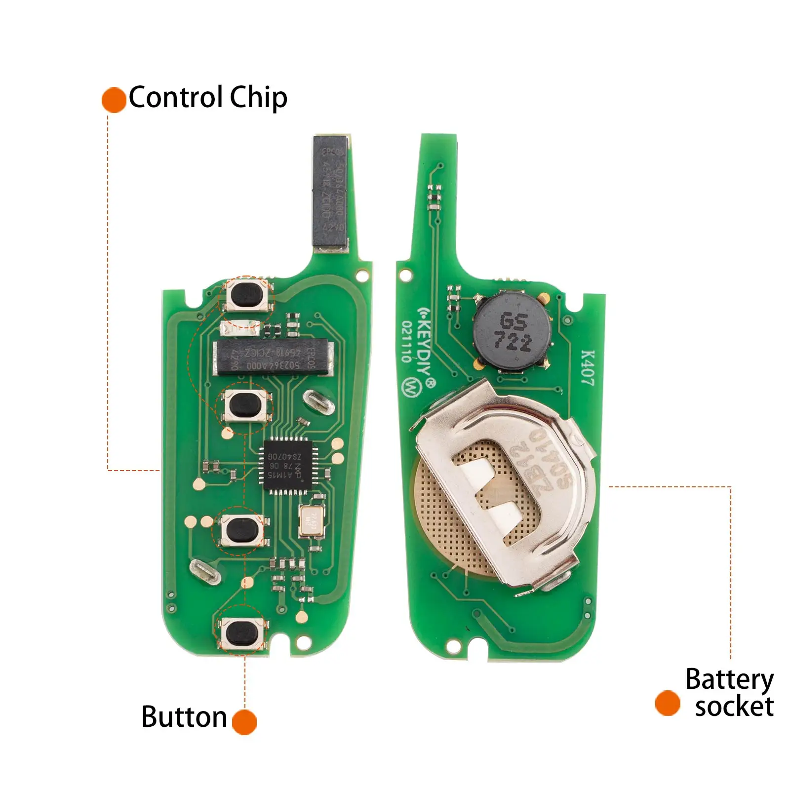 Фото KEYDIY KD ZB12-4 Универсальный интеллектуальный дистанционный ключ 3 + 1 кнопки, совместимые с Ford Type №3