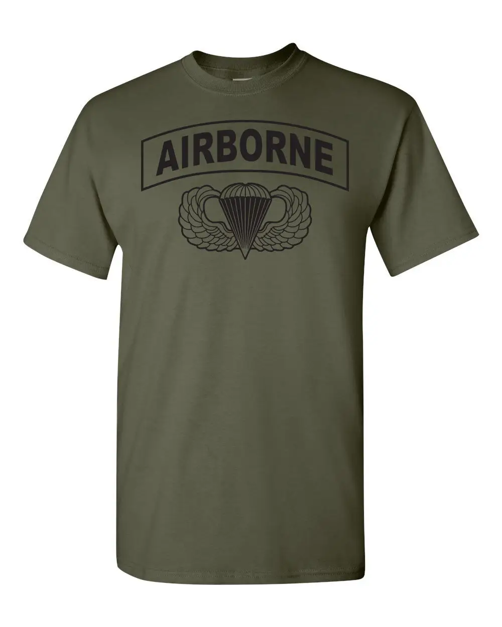

Airborne Hardcore Paratrooper Jump Wings 82nd 101st Men's Tee Shirt 1617