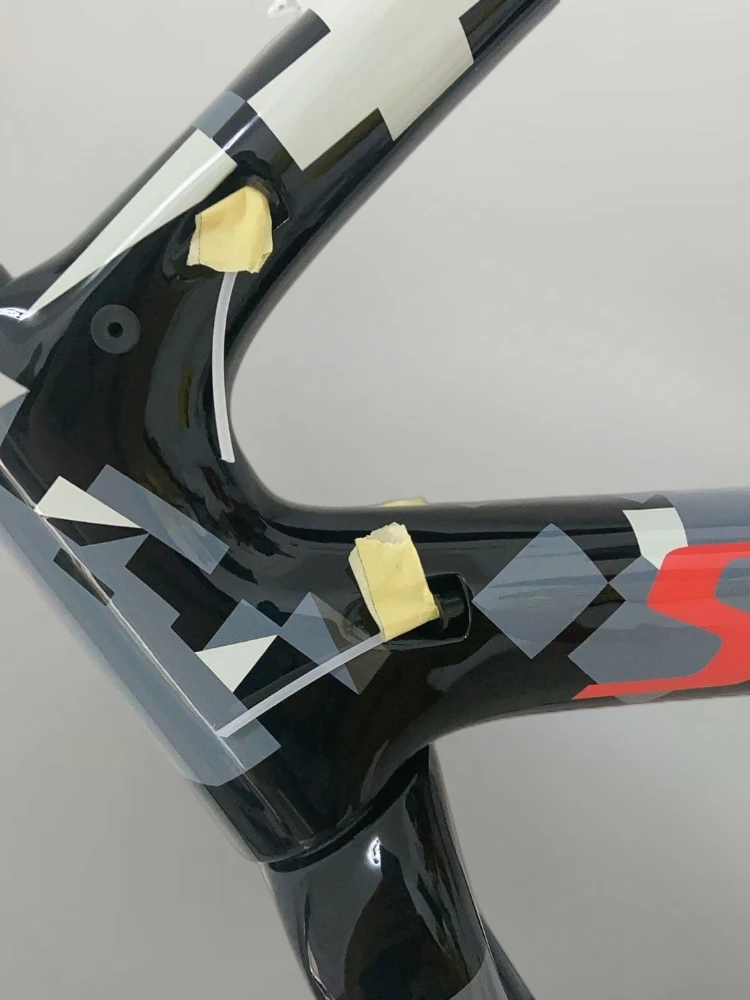 

SL6 Camouflage Painting V Brake Carbon Frame Ultralight Road Bike Frameset with Seatpost+Fork T1100 UD Bicycle Framesr EU