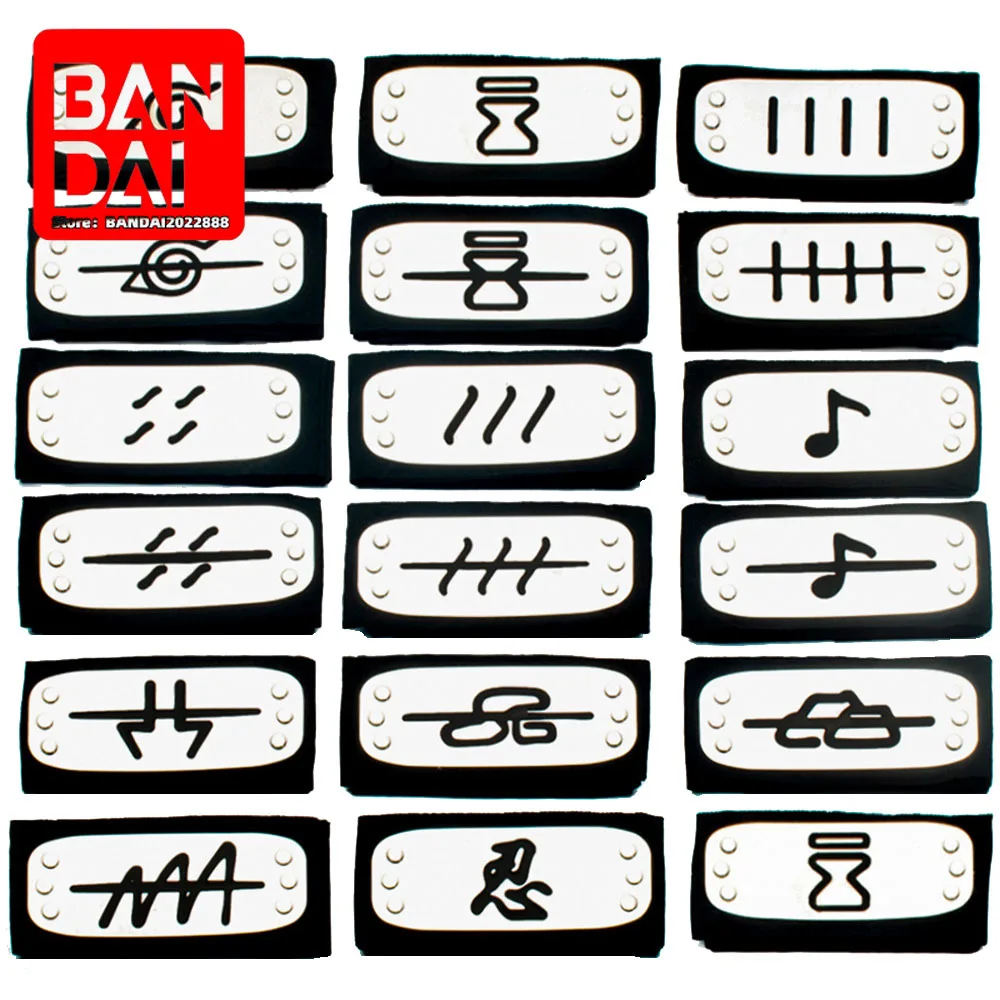 

Anime Figures Naruto Accessories Headbands Guard Ninja Uzumaki NARUTO Hatake Kakashi Head Belt Cosplay Props Kids Toys Cool Gift