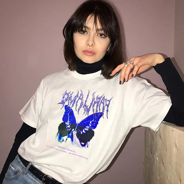 

Hip Hop T Shirt Women 2022 New Streetwear Tops Dark Devil Print Tshirt Unisex Short Sleeve Gothic Harajuku Oversized T-Shirt