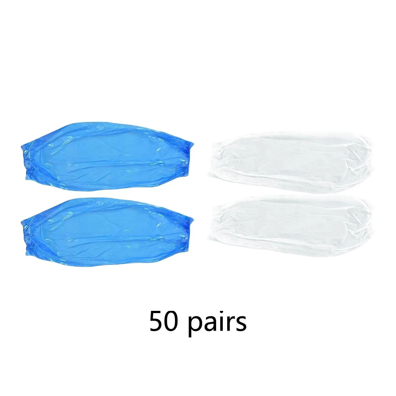 

100 Одноразовые Нарукавники, Защитные чехлы для чистки с эластичным нарукавником, полиэтиленовые нарукавники, чехлы для рабочего места, для ...