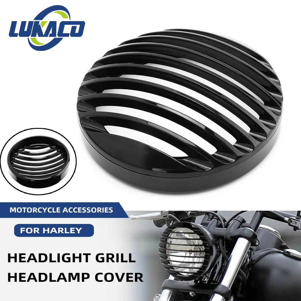 

Motorcycle Head Lamp Headlight Grill Cover Guard Moto Accessories For Harley Sportster XL 883 Iron 1200 04-14 Custom XL1200C 48