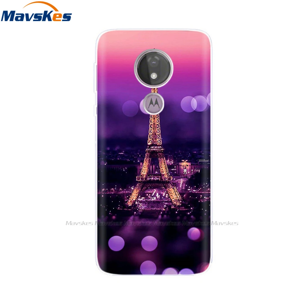 For Motorola Moto G7 Play Case Silicon Full Flower Painting Soft TPU Back Cover for Motorola Moto G7 Play Phone Shell Bumper