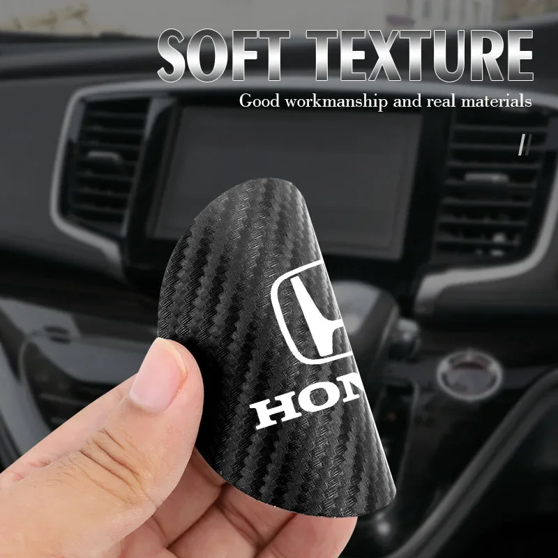 Фото Для Honda Civic Fit Jazz Accord Pilot CRV Odyssey Passport City 2 шт. Автомобильный коврик для чашки с водой из углеродистой кожи, противошумный коврик для подставки №3