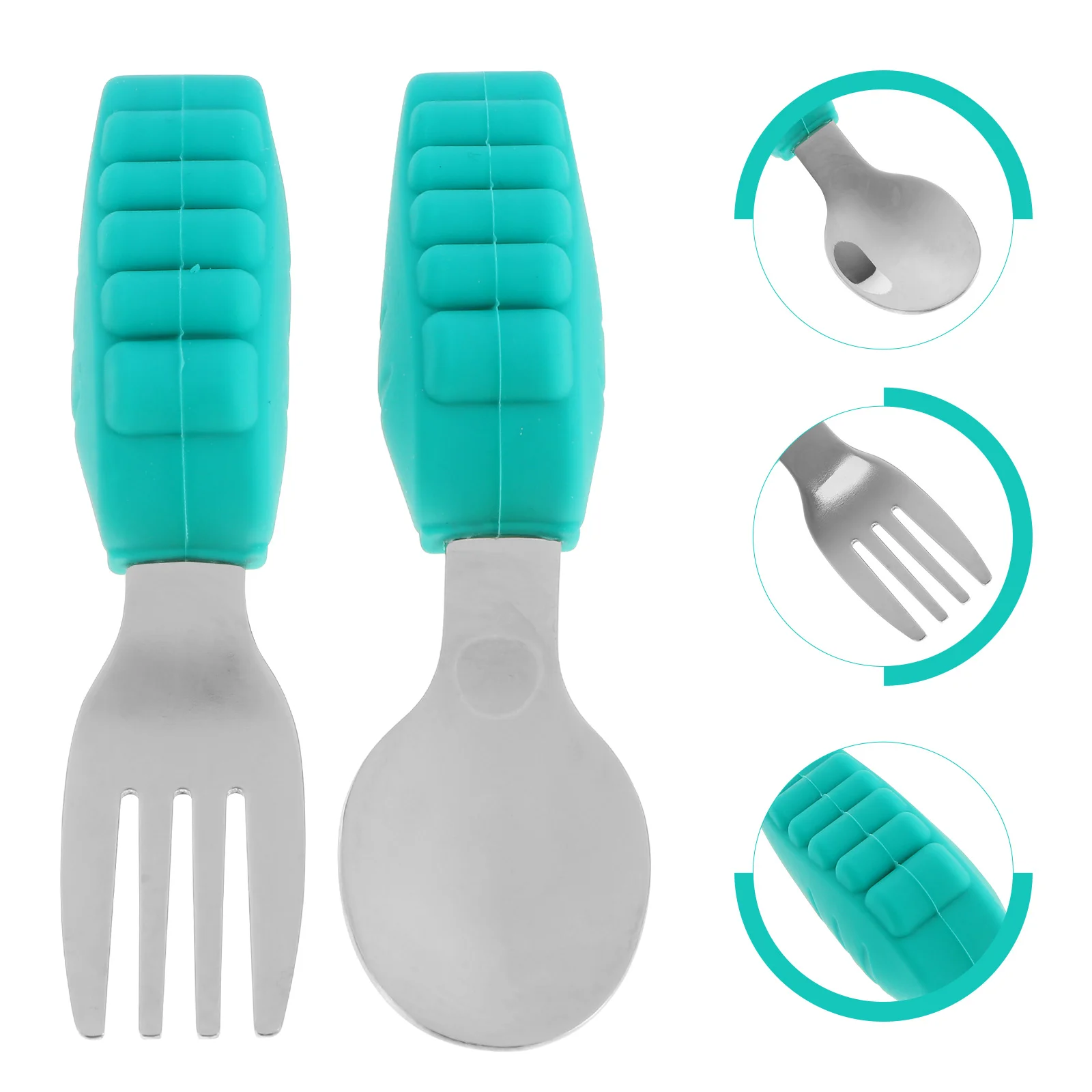 

Baby Spoon Utensil Training Toddler Fork Supplies Tableware Cutlery Stainless Steel Feeding