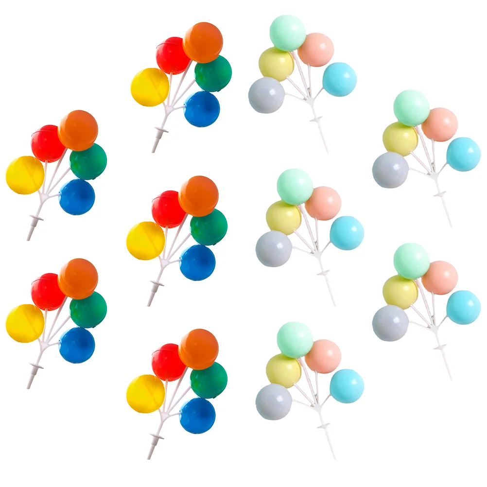 

Balloon Cake Insert Cupcake Decor Topper Decoration Dessert Picks Toppers Plastic Balloons