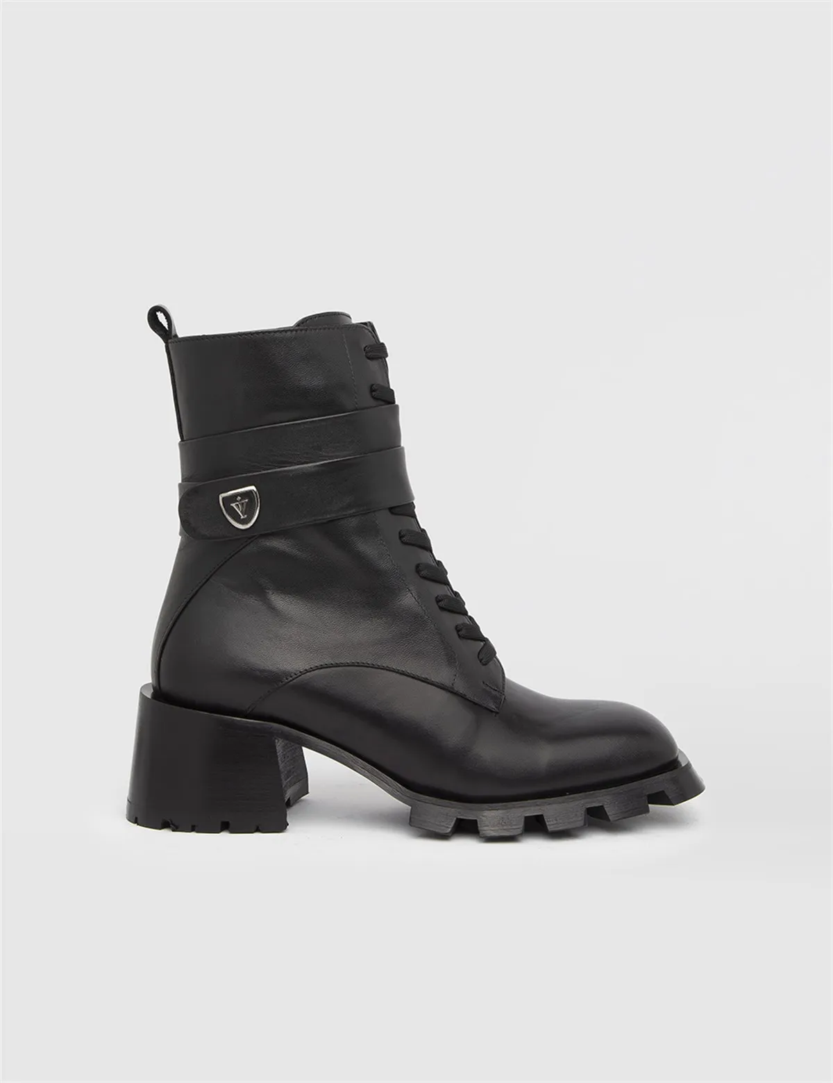 

ILVi-Genuine Leather Handmade Nelya Black Heeled Boot Women's Shoes 2022 Fall/Winter