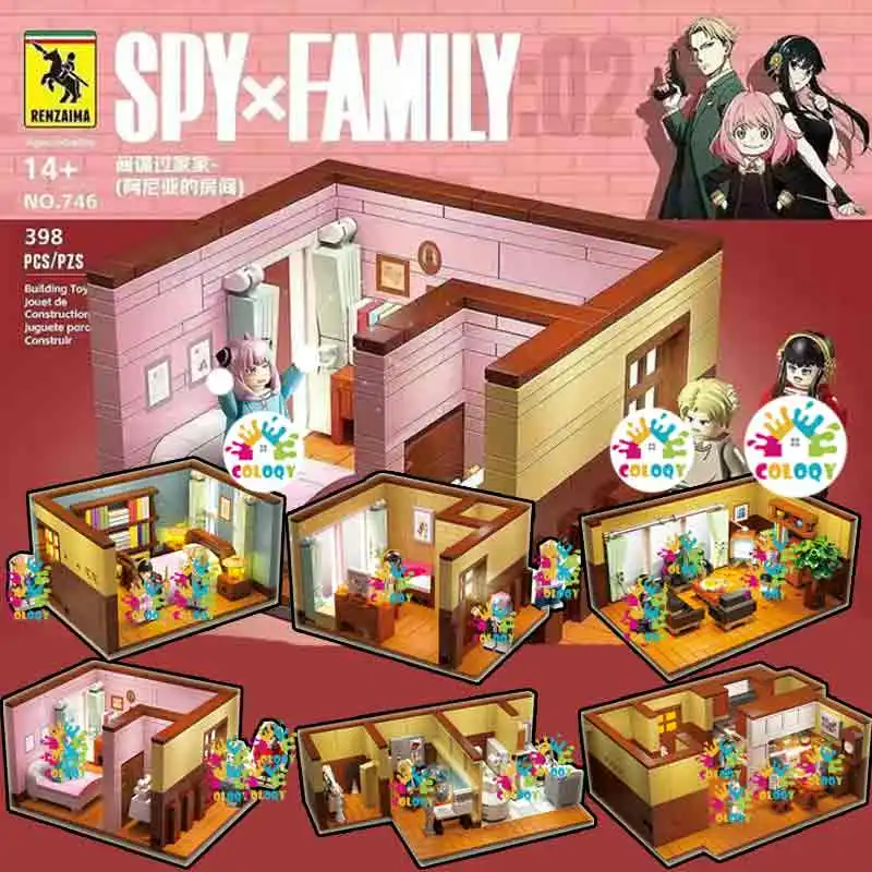 

Рождественские подарки, популярный Конструктор из аниме «Arnia Spy x» для всей семьи, гостиной, мини-фигурки, игрушки для детей