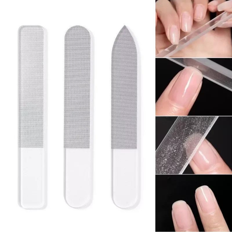 

Пилка для ногтей из нано-стекла, профессиональная прозрачная шлифовальная полировальная полоска, шлифовальные пилки для дизайна ногтей, са...