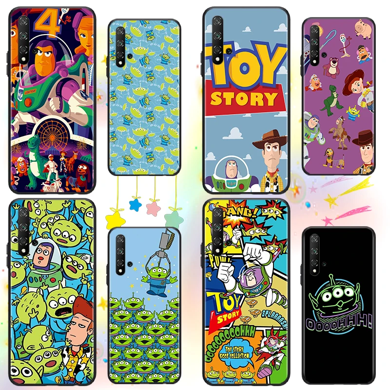 

Toy Story Animation For Huawei Honor 60 50 X30 30i 20 10 10i 10X 9X 9S 9C 9 8X lite Pro SE Black luxury Silicone Soft Phone Case
