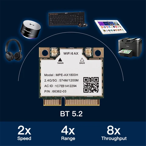Беспроводная сетевая карта Wi-Fi 6 MT792  MPE-AX1800H
