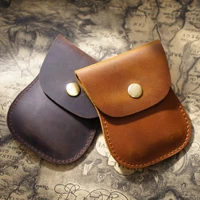 retro crazy horse leather coin purse 2022 new first layer cowhide card holder storage 100 genuine leather simple card clip case