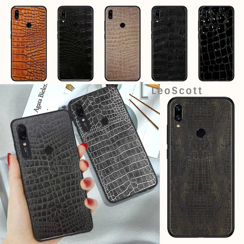 

crocodile leather Phone Case For Xiaomi mi Redmi note 7 8t 9 9t 9s 8 10 10t 11 pro lite K20 max 3