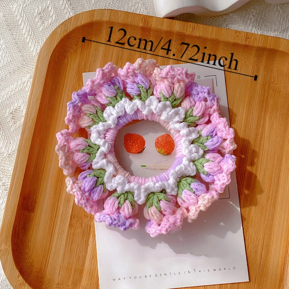 Модные резинки для волос Flores Convallariae с цветком эластичные красочные вязаные