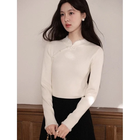 ALXNAN белый свитер  L58373