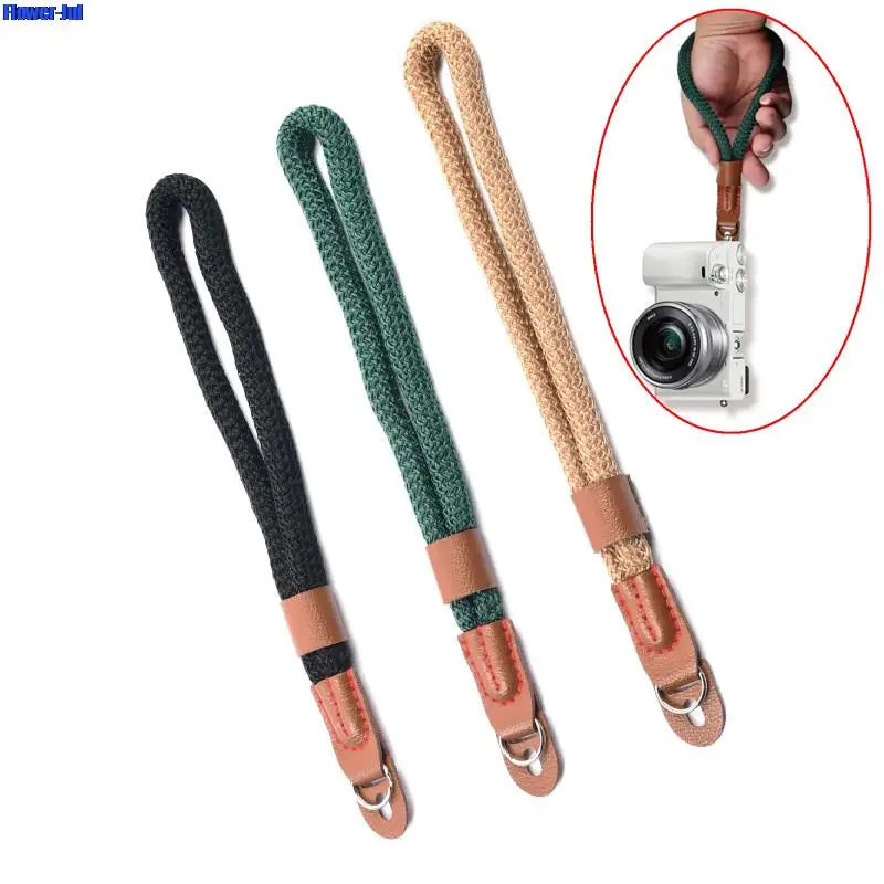 

1pc Camera Wrist Lanyard Cotton Camera Strap Braided Landyard Round Hole Wrist Strap Lanyard For Leica Digital SLR Camera