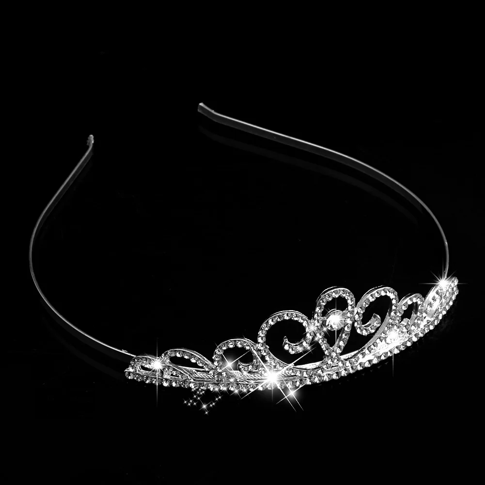 

Bridal Wedding Princess Crystal Rhinestone Tiara Hair Prom Crown Veil Headband